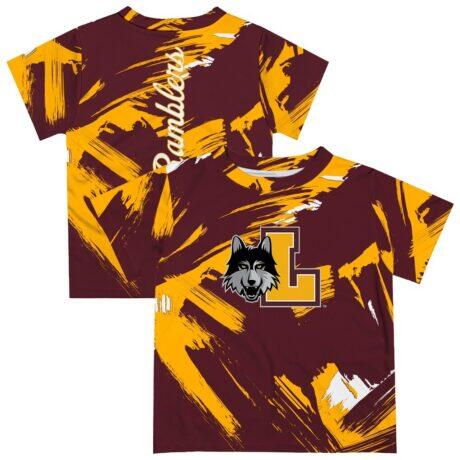 Loyola Chicago Ramblers Vive La Fete Toddler Paint Brush T-Shirt - - Front View