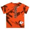 Bowling Green St. Falcons Vive La Fete Youth Paint Brush T-Shirt - Orange - Detail View