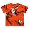 Bowling Green St. Falcons Vive La Fete Youth Paint Brush T-Shirt - Orange - Side View