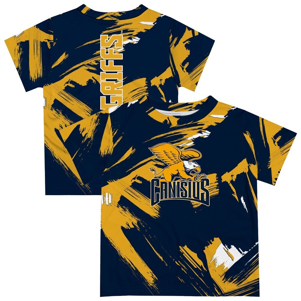 Canisius College Golden Griffins Vive La Fete Youth Paint Brush T-Shirt