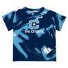 Citadel Bulldogs Vive La Fete Youth Paint Brush T-Shirt - Navy - Side View