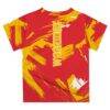 Cal State Stanislaus Warriors Vive La Fete Youth Paint Brush T-Shirt - Red - Detail View