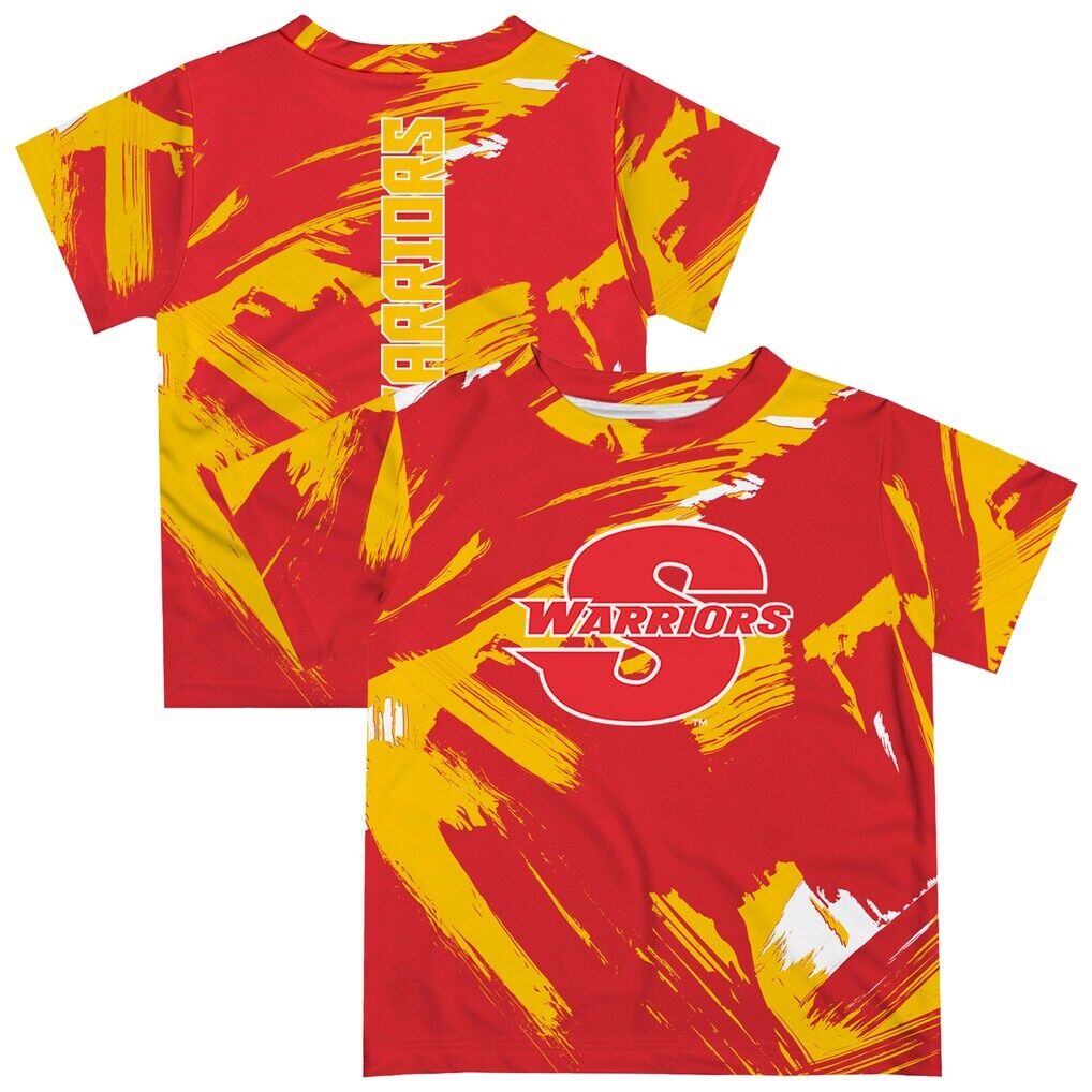 Cal State Stanislaus Warriors Vive La Fete Youth Paint Brush T-Shirt