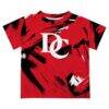 Davidson Wildcats Vive La Fete Youth Paint Brush T-Shirt - Red - Side View