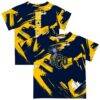 Central Oklahoma Bronchos Vive La Fete Youth Paint Brush T-Shirt - Blue - Front View