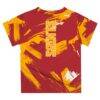 Flagler Saints Vive La Fete Youth Paint Brush T-Shirt - Crimson - Detail View