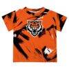 Idaho State Bengals Vive La Fete Youth Paint Brush T-Shirt - Orange - Side View