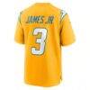 Derwin James Jr. Los Angeles Chargers Nike Alternate Charger Power Game Player Jersey - Gold - Detail View