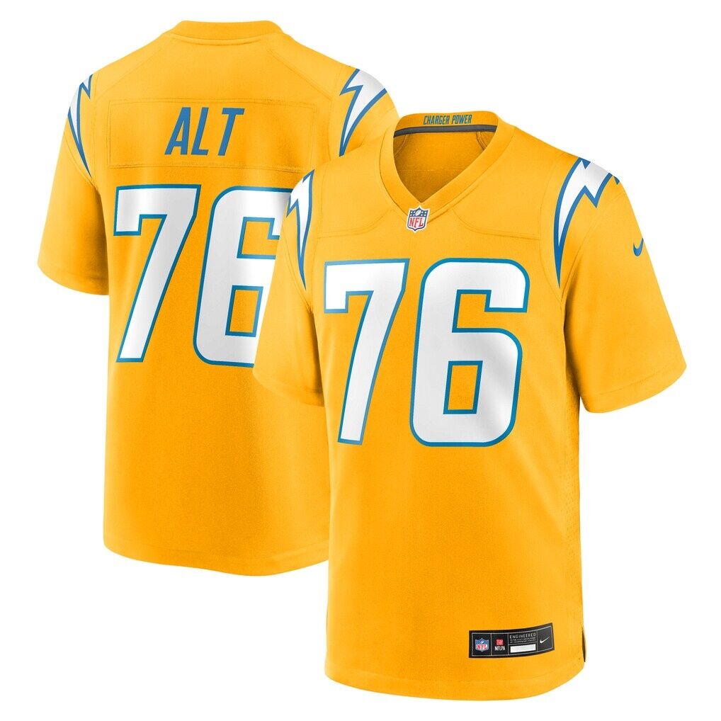 Joe Alt Los Angeles Chargers Nike Alternate Charger Power Game Player Jersey