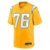 Joe Alt Los Angeles Chargers Nike Alternate Charger Power Game Player Jersey - Gold - Side View