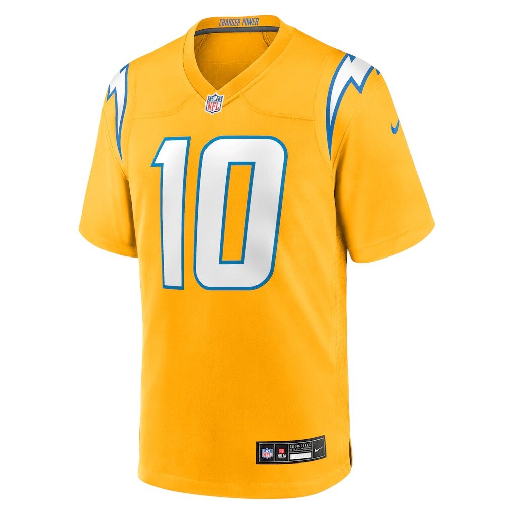 Justin Herbert Los Angeles Chargers Nike Alternate Charger Power Game Player Jersey