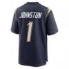 Quentin Johnston Los Angeles Chargers Nike Alternate Super Chargers Game Player Jersey - Navy - Detail View