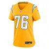 Joe Alt Los Angeles Chargers Nike Women's Alternate Charger Power Game Jersey - Gold - Side View