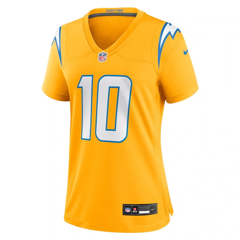 Justin Herbert Los Angeles Chargers Nike Women's Alternate Charger Power Game Jersey