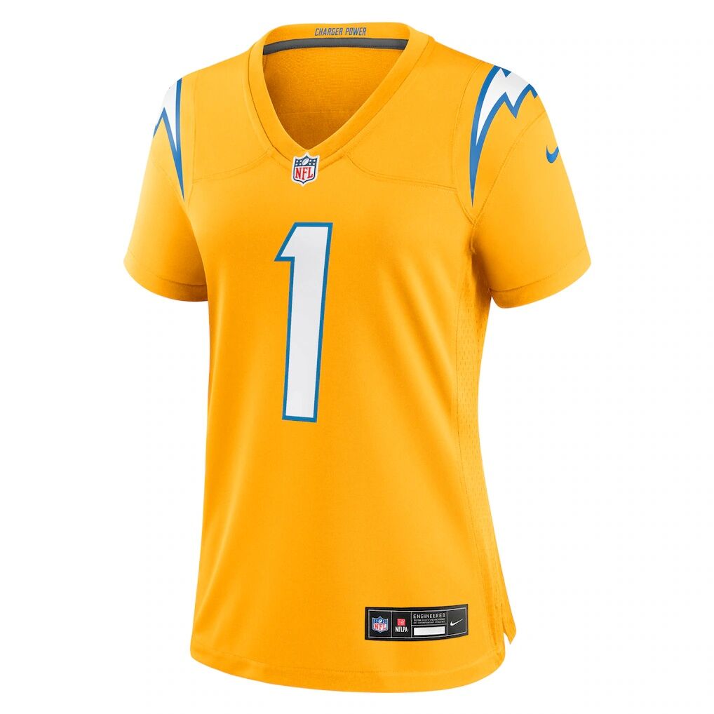 Quentin Johnston Los Angeles Chargers Nike Women's Alternate Charger Power Game Jersey
