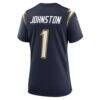 Quentin Johnston Los Angeles Chargers Nike Women's Alternate Super Chargers Game Jersey - Navy - Detail View
