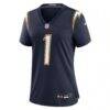 Quentin Johnston Los Angeles Chargers Nike Women's Alternate Super Chargers Game Jersey - Navy - Side View