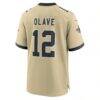Chris Olave New Orleans Saints Nike Gameday Golds Alternate Game Player Jersey - Gold - Detail View