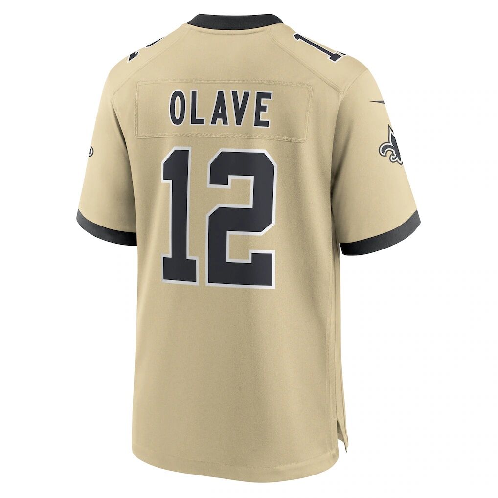 Chris Olave New Orleans Saints Nike Gameday Golds Alternate Game Player Jersey