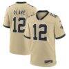 Chris Olave New Orleans Saints Nike Gameday Golds Alternate Game Player Jersey - Gold - Front View