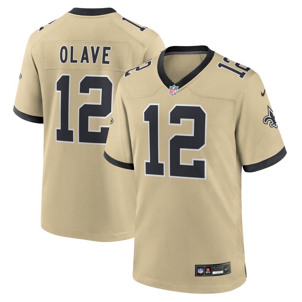 Chris Olave New Orleans Saints Nike Gameday Golds Alternate Game Player Jersey