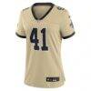 Alvin Kamara New Orleans Saints Nike Women's Gameday Golds Alternate Game Player Jersey - Gold - Side View