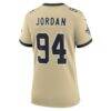 Cameron Jordan New Orleans Saints Nike Women's Gameday Golds Alternate Game Player Jersey - Gold - Side View