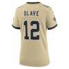 Chris Olave New Orleans Saints Nike Women's Gameday Golds Alternate Game Player Jersey - Gold - Detail View