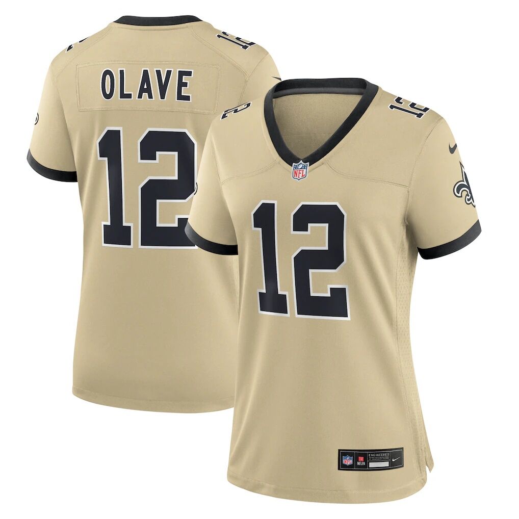 Chris Olave New Orleans Saints Nike Women's Gameday Golds Alternate Game Player Jersey