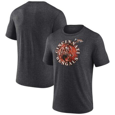 Cincinnati Bengals Sporting Chance Tri-Blend T-Shirt - Charcoal - Front View