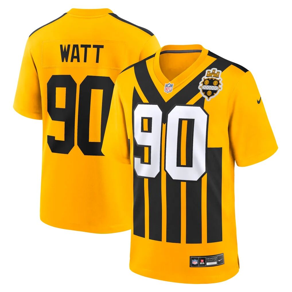 T.J. Watt Pittsburgh Steelers Nike Alternate 1933 Throwback Game Jersey