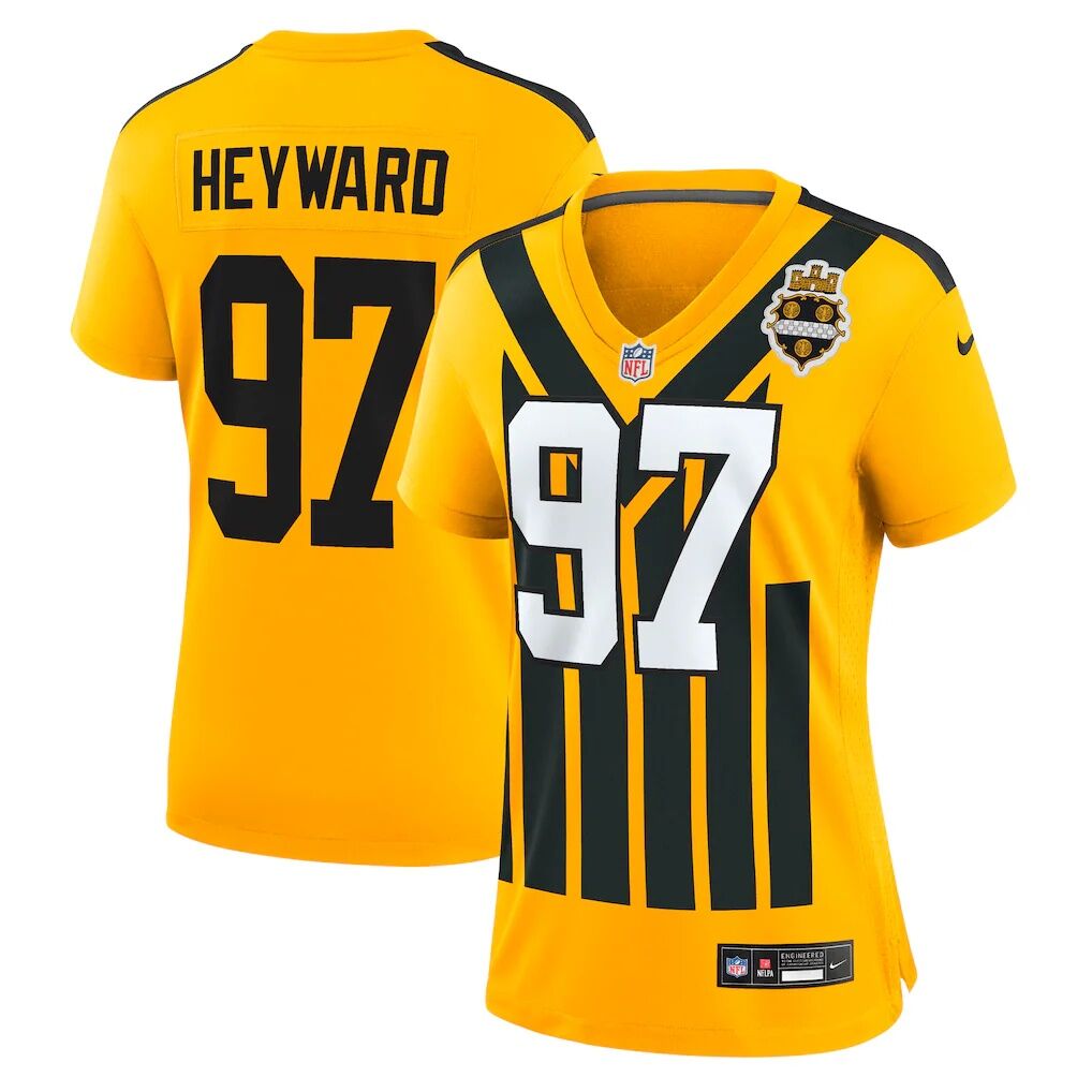 Cameron Heyward Pittsburgh Steelers Nike Women's Alternate 1933 Throwback Game Jersey