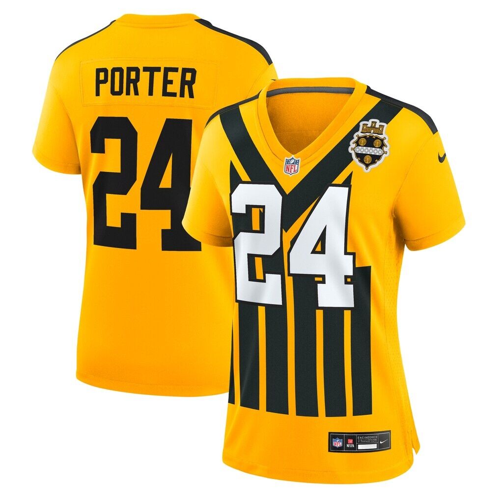 Joey Porter Jr. Pittsburgh Steelers Nike Women's Alternate 1933 Throwback Game Jersey