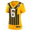 Patrick Queen Pittsburgh Steelers Nike Women's Alternate 1933 Throwback Game Jersey - Gold - Side View