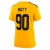 T.J. Watt Pittsburgh Steelers Nike Women's Alternate 1933 Throwback Game Jersey - Gold - Alt2