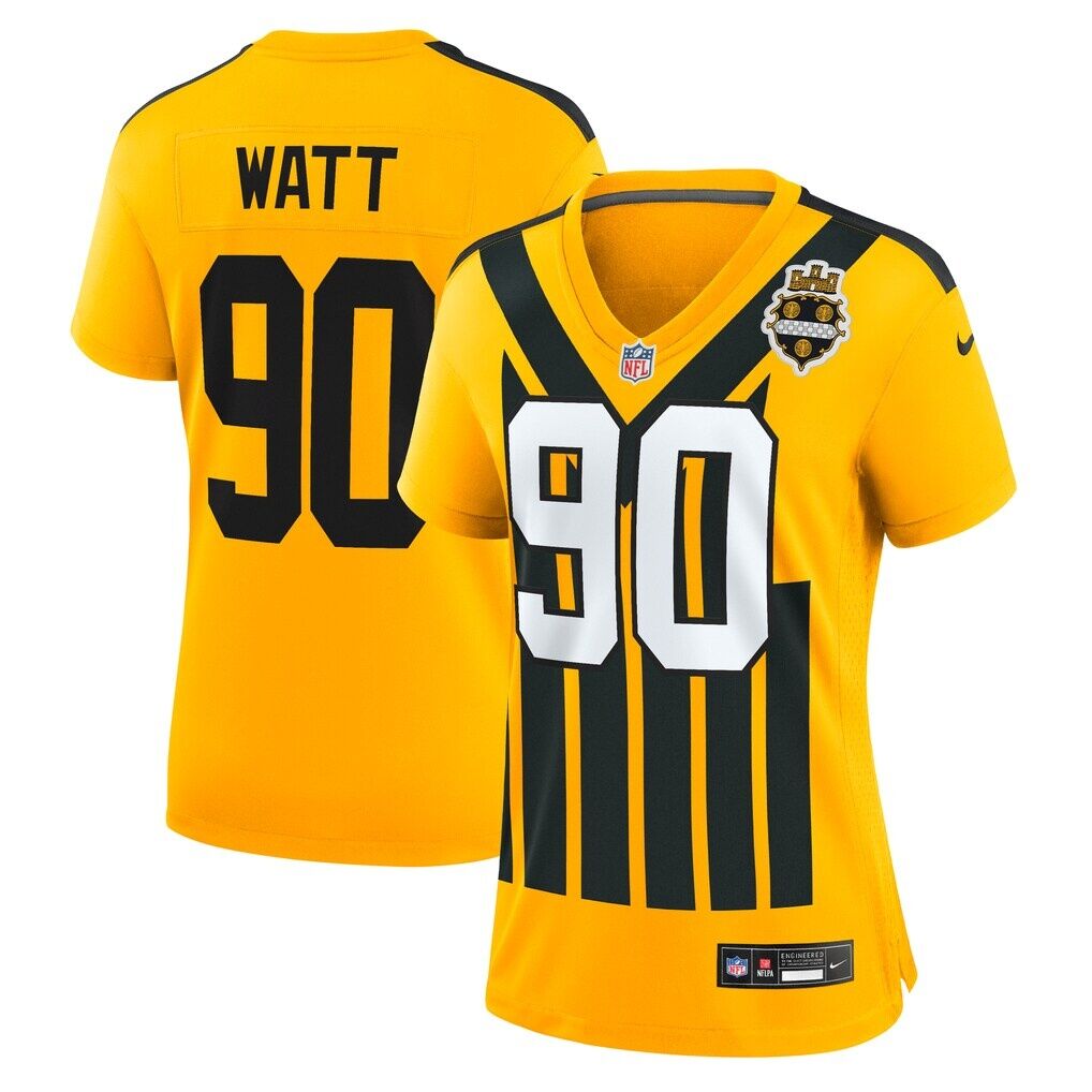 T.J. Watt Pittsburgh Steelers Nike Women's Alternate 1933 Throwback Game Jersey