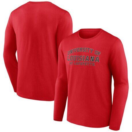 Louisiana Ragin' Cajuns School Name Long Sleeve T-Shirt - - Front View