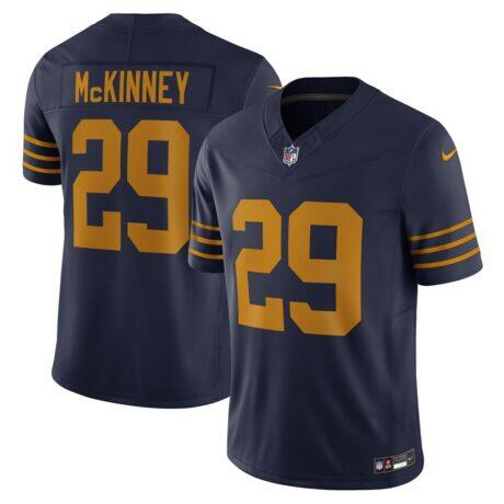 Xavier McKinney Green Bay Packers Nike The 1923 Classic Vapor F.U.S.E. Limited Jersey - Navy - Front View
