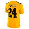 Joey Porter Jr. Pittsburgh Steelers Nike Alternate 1933 Throwback Vapor F.U.S.E. Limited Jersey - Gold - Detail View
