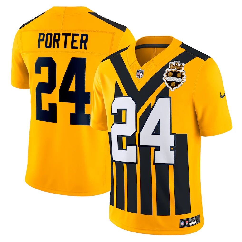 Joey Porter Jr. Pittsburgh Steelers Nike Alternate 1933 Throwback Vapor F.U.S.E. Limited Jersey