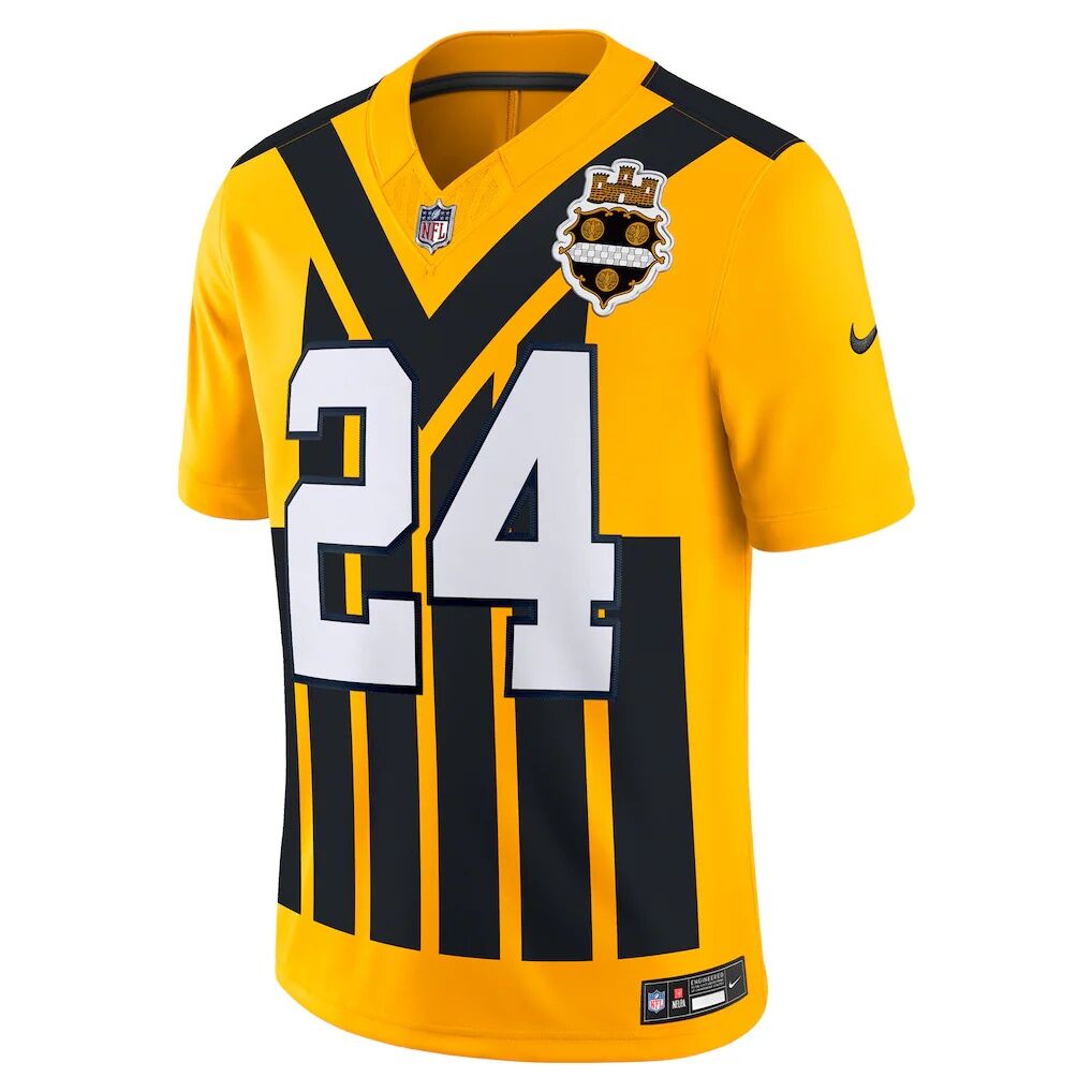 Joey Porter Jr. Pittsburgh Steelers Nike Alternate 1933 Throwback Vapor F.U.S.E. Limited Jersey