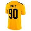 T.J. Watt Pittsburgh Steelers Nike Alternate Vapor F.U.S.E. Limited Jersey - Gold - Detail View