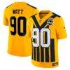 T.J. Watt Pittsburgh Steelers Nike Alternate Vapor F.U.S.E. Limited Jersey - Gold - Front View