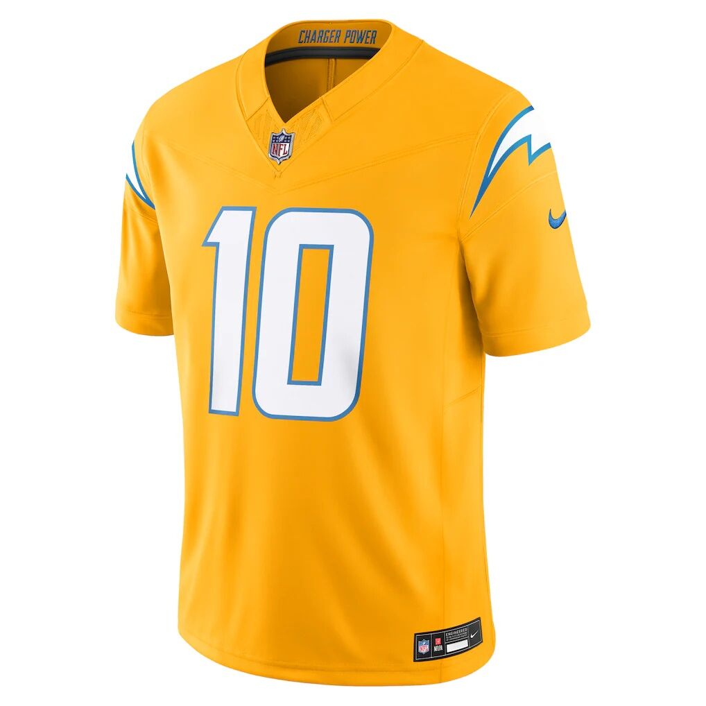 Justin Herbert Los Angeles Chargers Nike Alternate Charger Power Vapor F.U.S.E. Limited Jersey