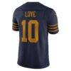 Jordan Love Green Bay Packers Nike The 1923 Classic Vapor F.U.S.E. Limited Jersey - Navy - Detail View