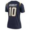 Justin Herbert Los Angeles Chargers Nike Women's Alternate Super Chargers Legend Player Performance Top - Navy - Detail View