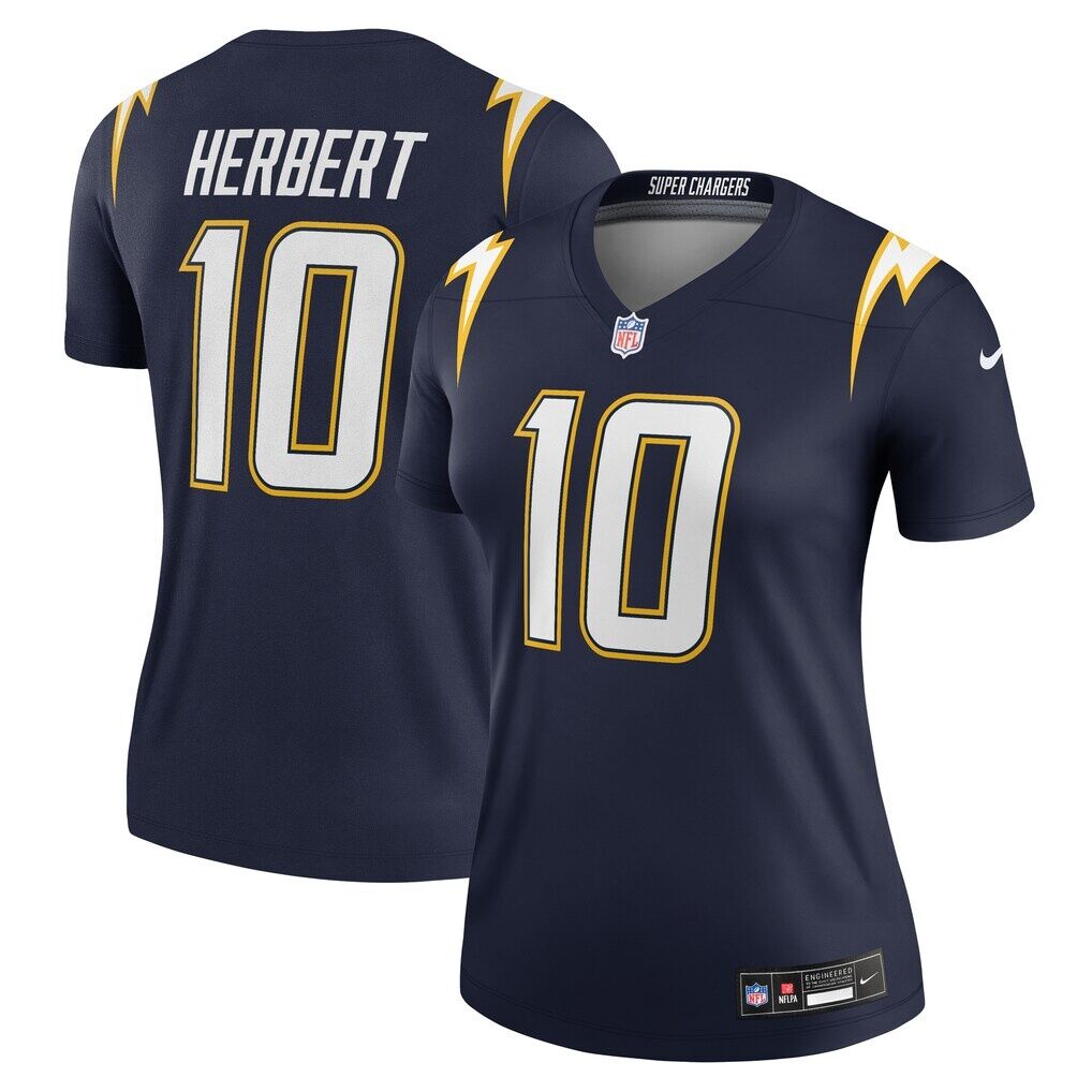 Justin Herbert Los Angeles Chargers Nike Women's Alternate Super Chargers Legend Player Performance Top