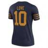 Jordan Love Green Bay Packers Nike Women's The 1923 Classic Legend Player Dri-FIT Top - Navy - Detail View
