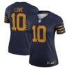 Jordan Love Green Bay Packers Nike Women's The 1923 Classic Legend Player Dri-FIT Top - Navy - Front View