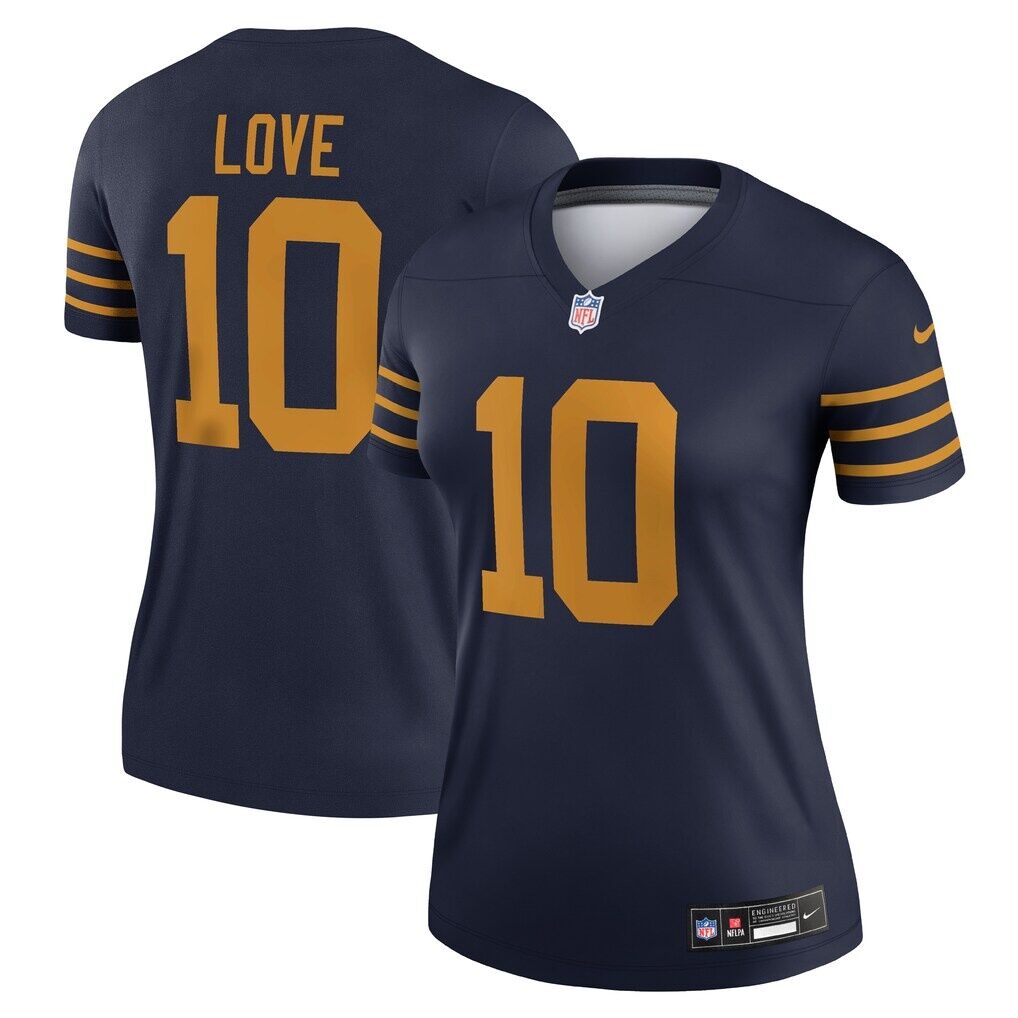 Jordan Love Green Bay Packers Nike Women's The 1923 Classic Legend Player Dri-FIT Top